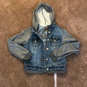 Jean best layered hoodie jacket